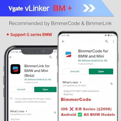 Vgate vLinker BM+ OBD2 Bluetooth Scanner for BMW/Mini – Close-up Detail