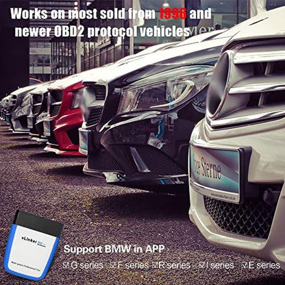 Vgate vLinker BM+ OBD2 Bluetooth Scanner for BMW/Mini – Packaging