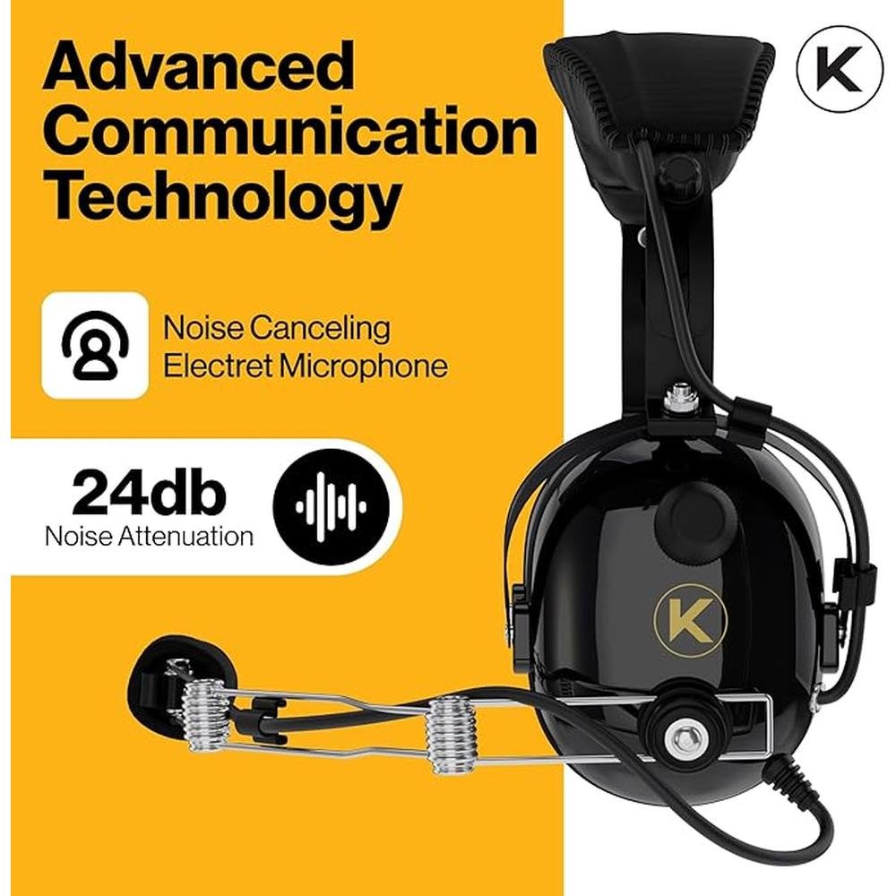 P1 General Aviation Headset for Pilots – Side View