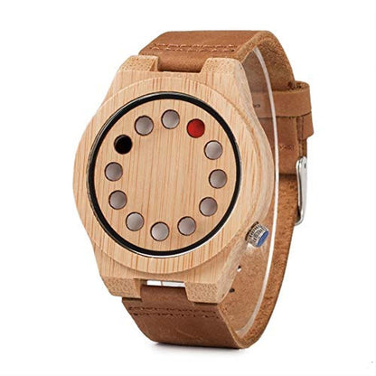 BOBO BIRD Men's Bamboo Wooden Watch – Front View