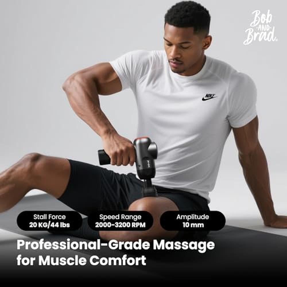 Gun Massager: BOB AND BRAD C2 Deep Tissue Percussion – Side View