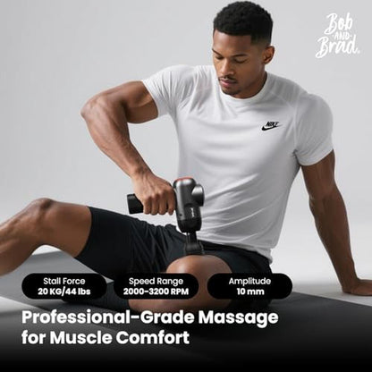 Gun Massager: BOB AND BRAD C2 Deep Tissue Percussion – Side View