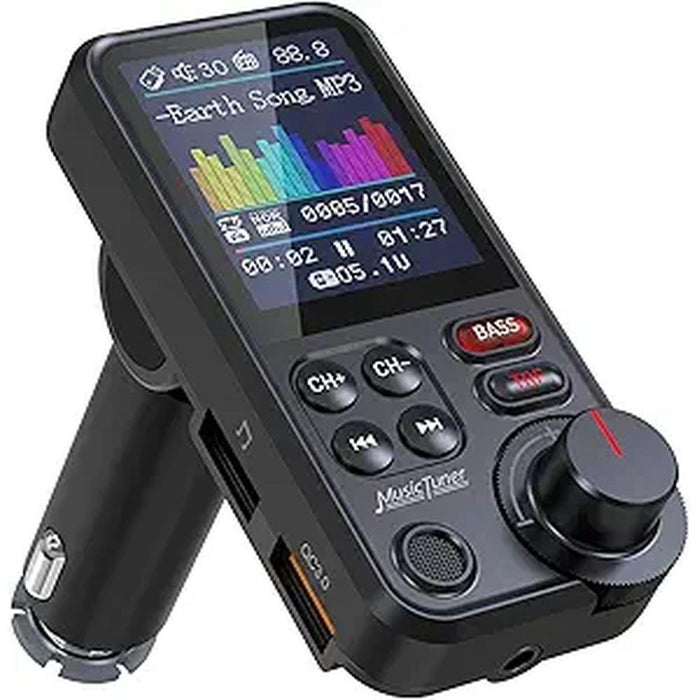 Bluetooth Car Adapter: Nulaxy FM Bluetooth Transmitter KM30 – Front View