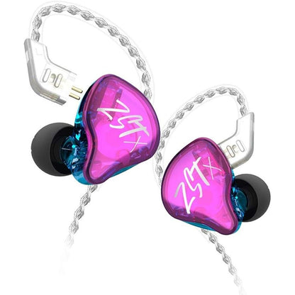 KZ ZST X in-Ear Monitors: Upgraded Dynamic Hybrid Dual – Front View