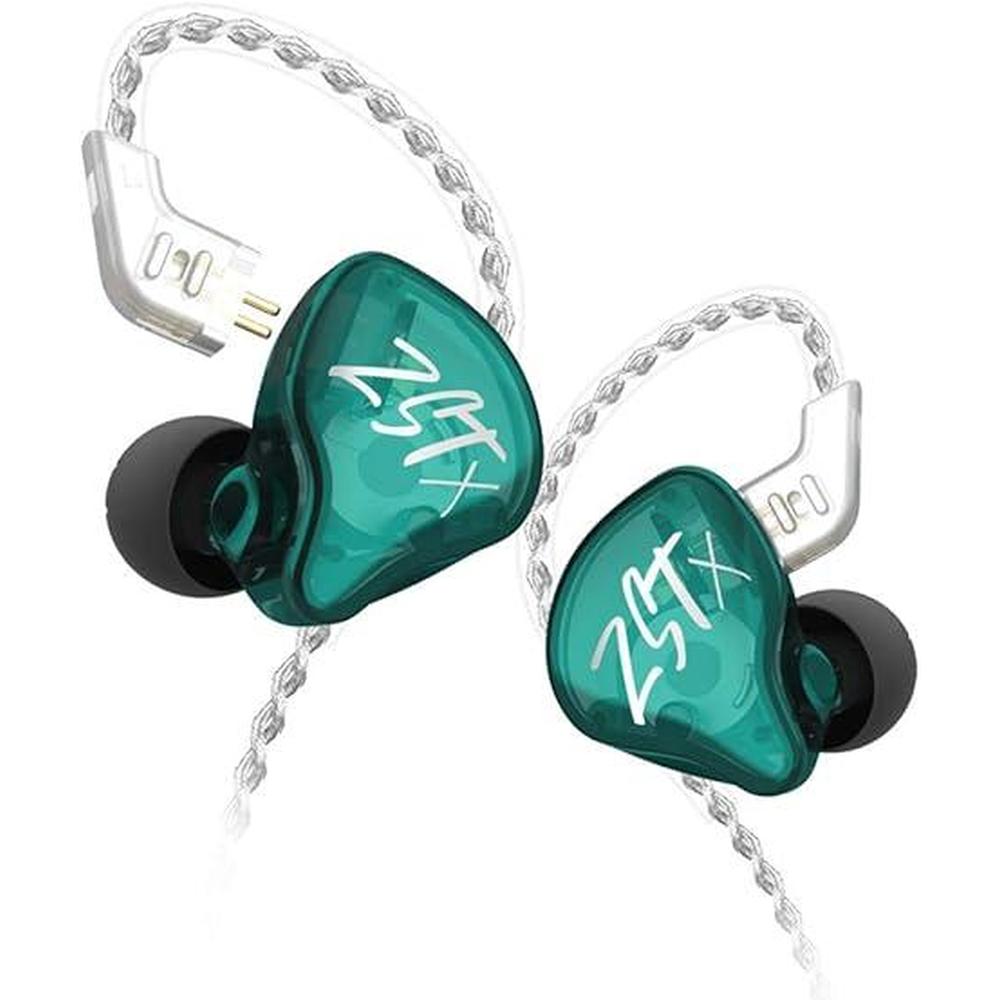ZST Ear: KZ ZST X In-Ear Monitors Upgraded Dynamic Hybrid – Front View