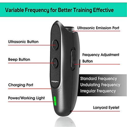 Dog Bark Deterrent: POIIOPY Variable Frequency Ultrasonic – Side View