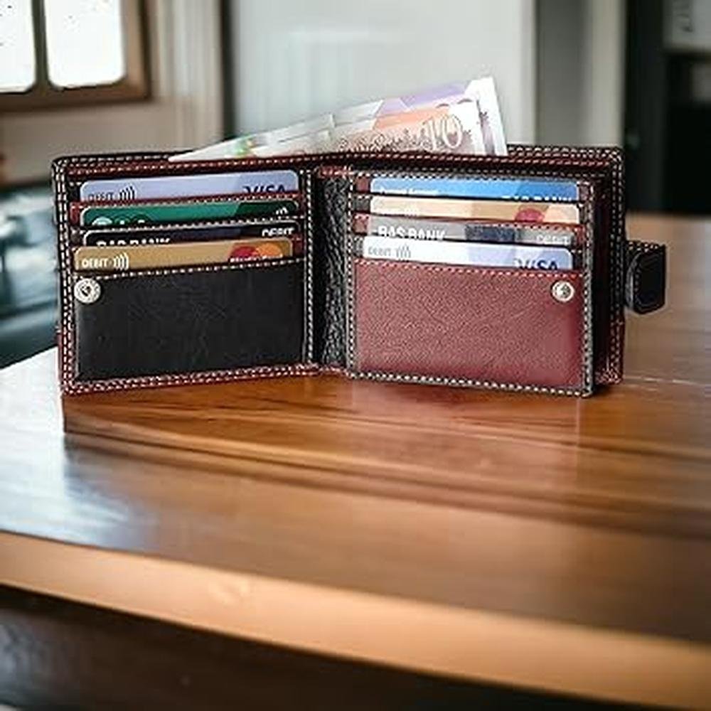 Morucha Wallet: Morucha M75 Luxury RFID Blocking Wallet – Close-up Detail