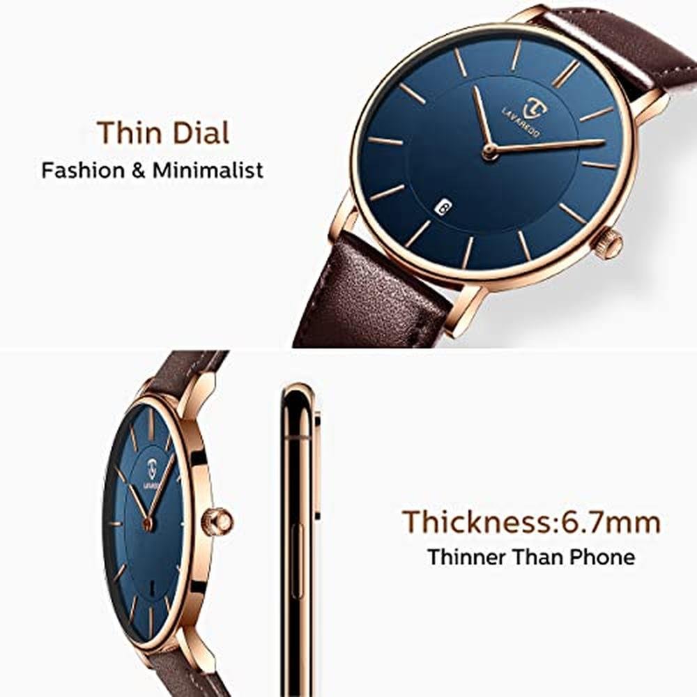 Watch Mens: Minimalist Fashion Simple Wrist Watch Analog – Close-up Detail