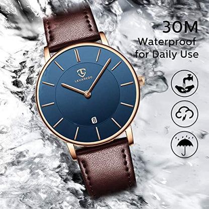 Watch Mens: Minimalist Fashion Simple Wrist Watch Analog – Packaging