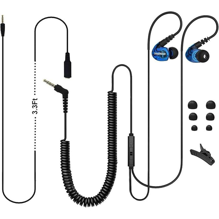 Joymiso 16Ft Extra Long Cord Earbuds Headphones for TV PC – Front View