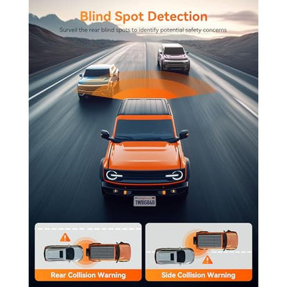 Mirror Rear View Camera: WOLFBOX G840H 12'' Dash Cam with – Close-up Detail