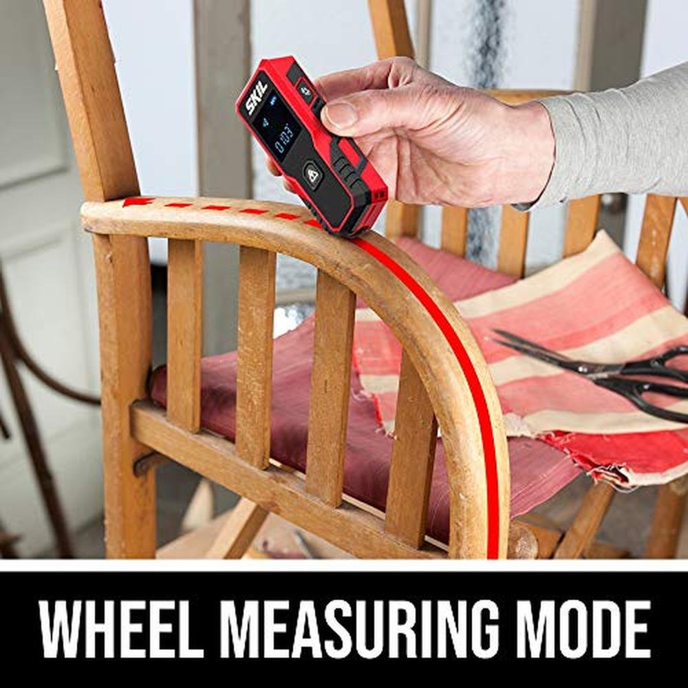 Laser Distance Measurer: Skil 65ft ME9821-00 Compact with – Close-up Detail