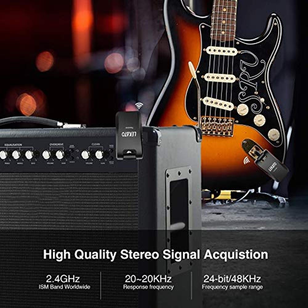Guitar Lekato: LEKATO WS-60 2.4GHz Rechargeable Wireless – In Use