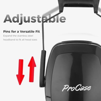 Ear Procase: ProCase Noise Cancelling Ear Muffs SNR 33dB – Side View