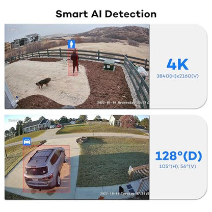 PoE Camera: ONWOTE 4K 8MP UltraHD AI Human Vehicle Detection – Side View