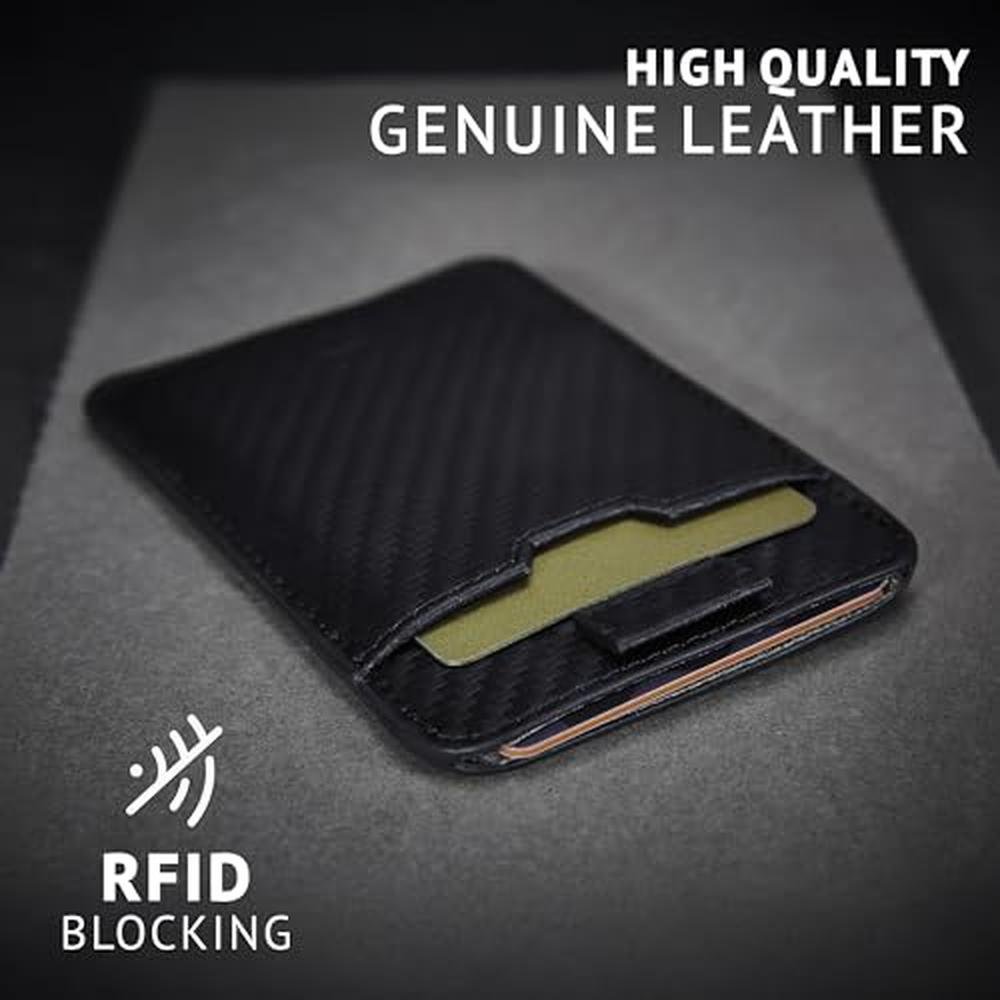 Vaultskin Chelsea: Vaultskin Chelsea Slim Wallet – Close-up Detail