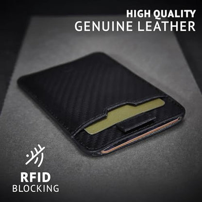 Vaultskin Chelsea: Vaultskin Chelsea Slim Wallet – Close-up Detail