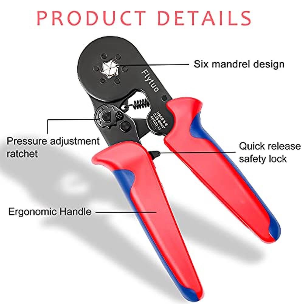 Wire Flytuo: Flytuo Hexagonal Crimping Tool AWG23-10 HSC8 – Close-up Detail