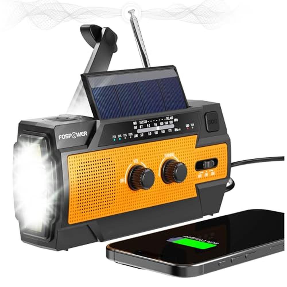 FosPower Emergency Weather Radio – Front View