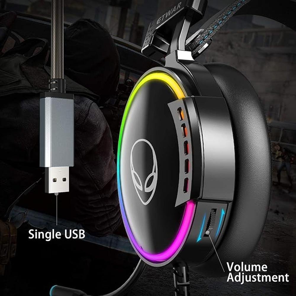 EG100 USB Wired Gaming Headset for PC – Side View