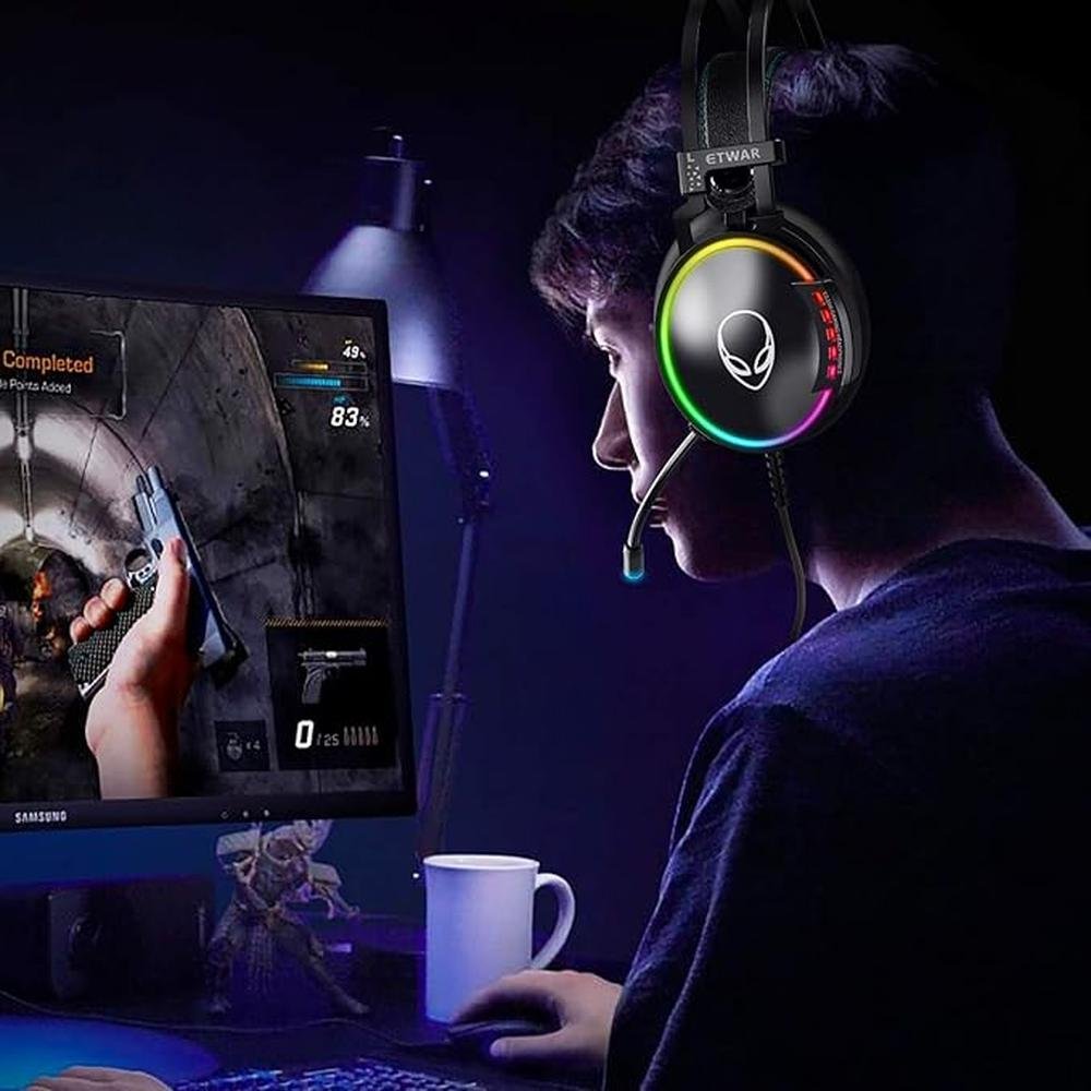 EG100 USB Wired Gaming Headset for PC – Close-up Detail