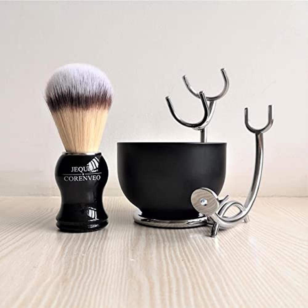 Shaving Brush: JEQUIL CORENVEO Deluxe Shaving Kit for Men – Side View