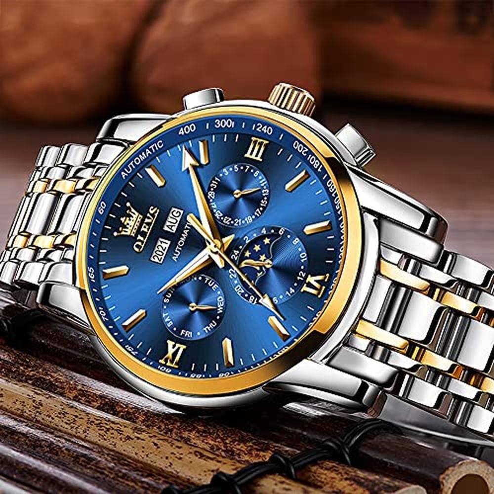 Premium Men's Automatic Watch – Close-up Detail