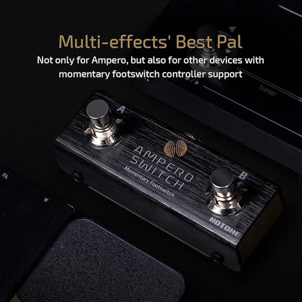 Pedal Switch: Hotone Dual Footswitch Pedal Momentary 2-Way – Side View