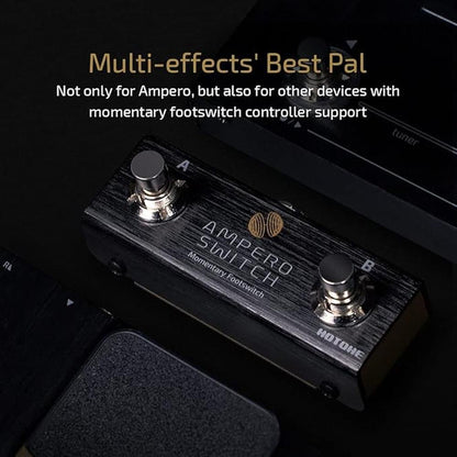 Pedal Switch: Hotone Dual Footswitch Pedal Momentary 2-Way – Side View
