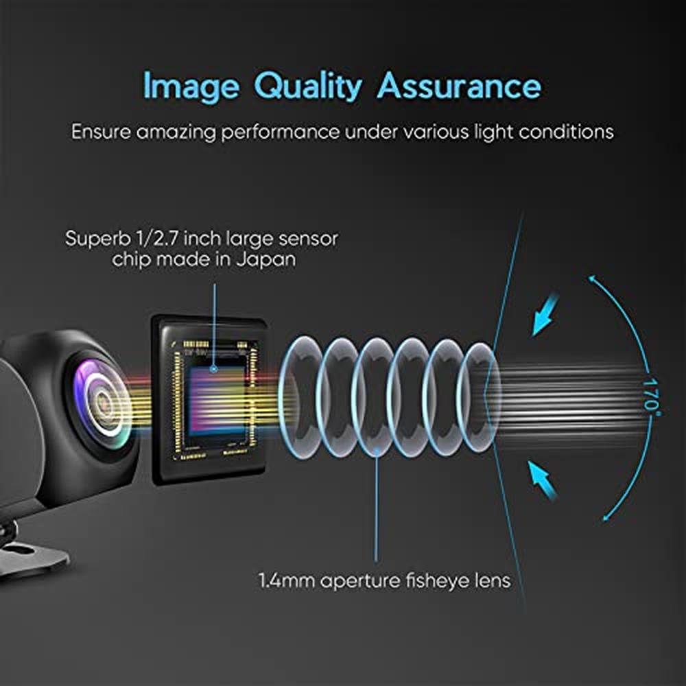 Camera View: Pixelman HD Backup Camera 170-Degree Wide View – Side View