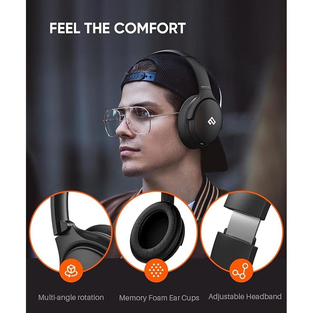 INFURTURE Upgrade Active Noise Cancelling Headphones – Close-up Detail