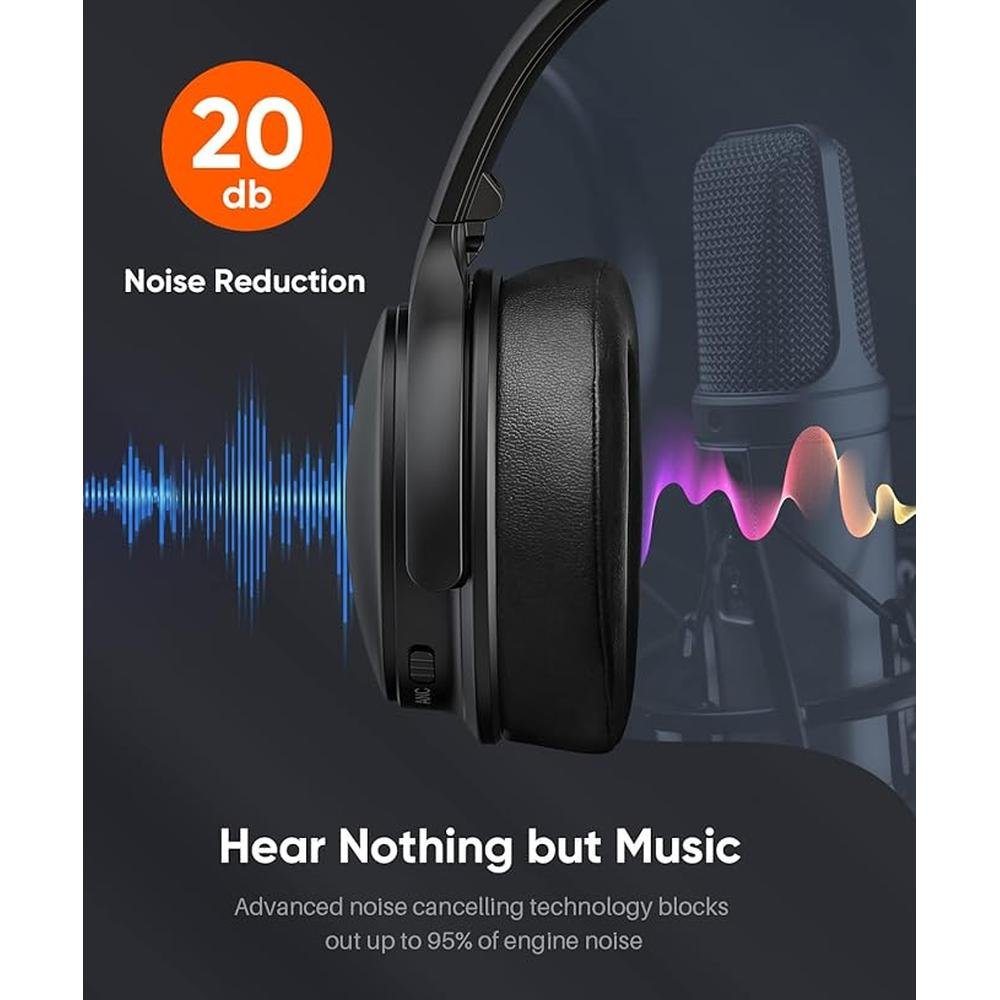 INFURTURE Upgrade Active Noise Cancelling Headphones – In Use