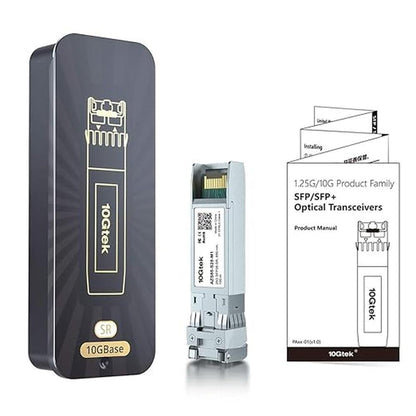 10Gtek 25G SFP28 SFP+ SR Transceiver – Close-up Detail