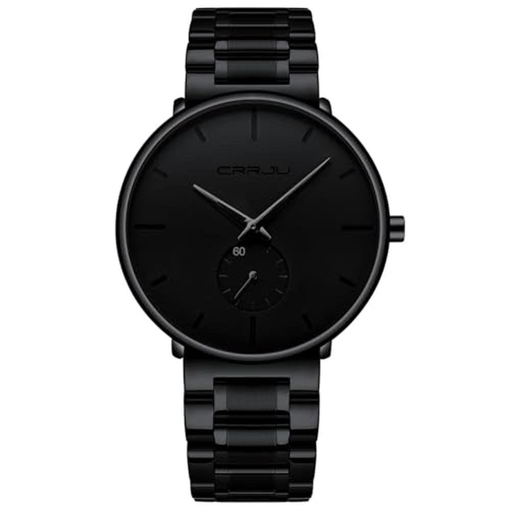 Mens Watches: Ultra-Thin Minimalist Waterproof Fashion – Front View