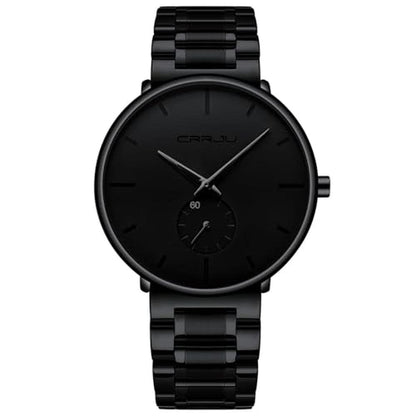 Mens Watches: Ultra-Thin Minimalist Waterproof Fashion – Front View