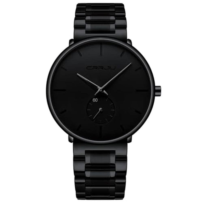 Mens Watches: Ultra-Thin Minimalist Waterproof Fashion – Front View