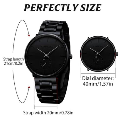 Mens Watches: Ultra-Thin Minimalist Waterproof Fashion – In Use