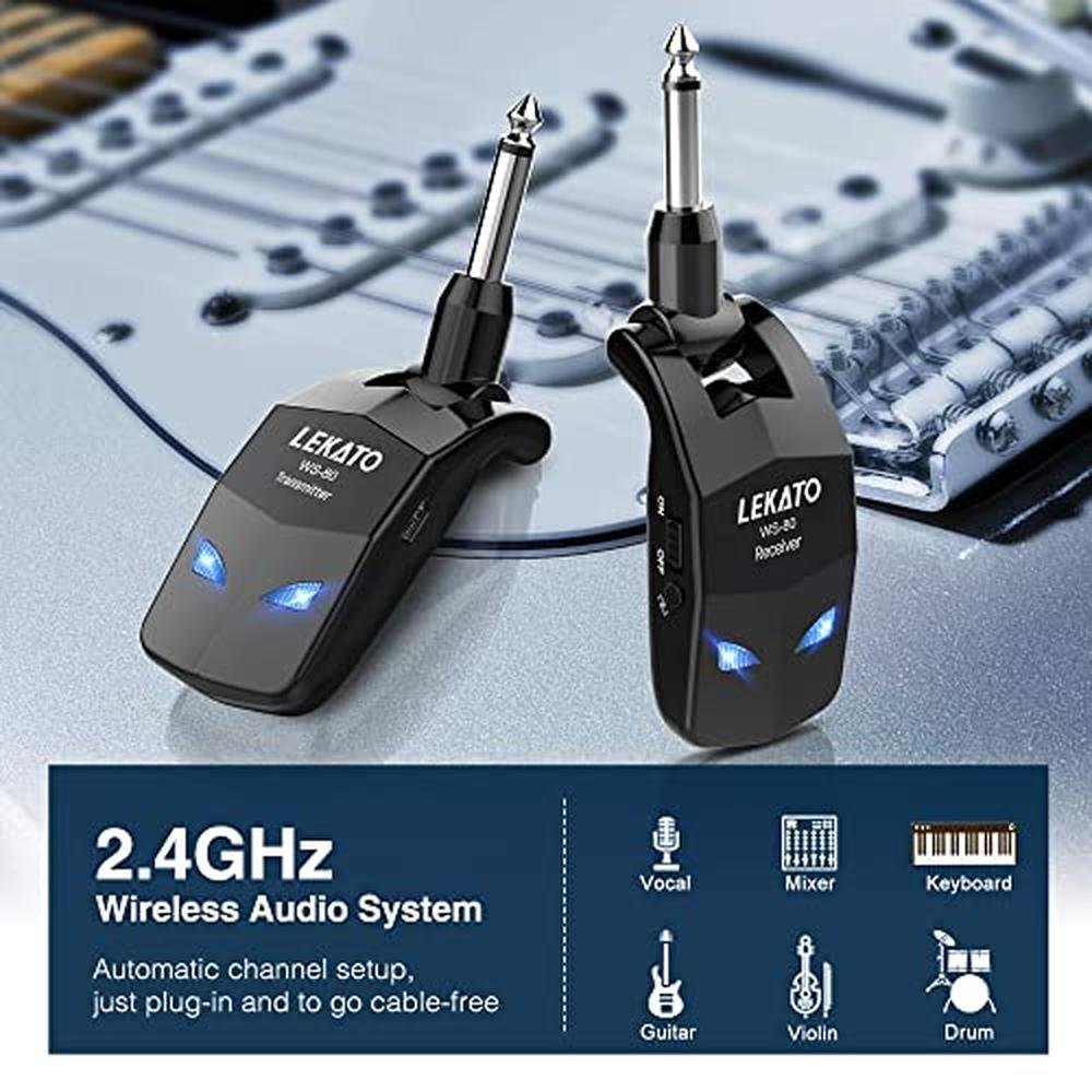 Guitar System: LEKATO Wireless 2.4GHz Audio Transmitter – Close-up Detail