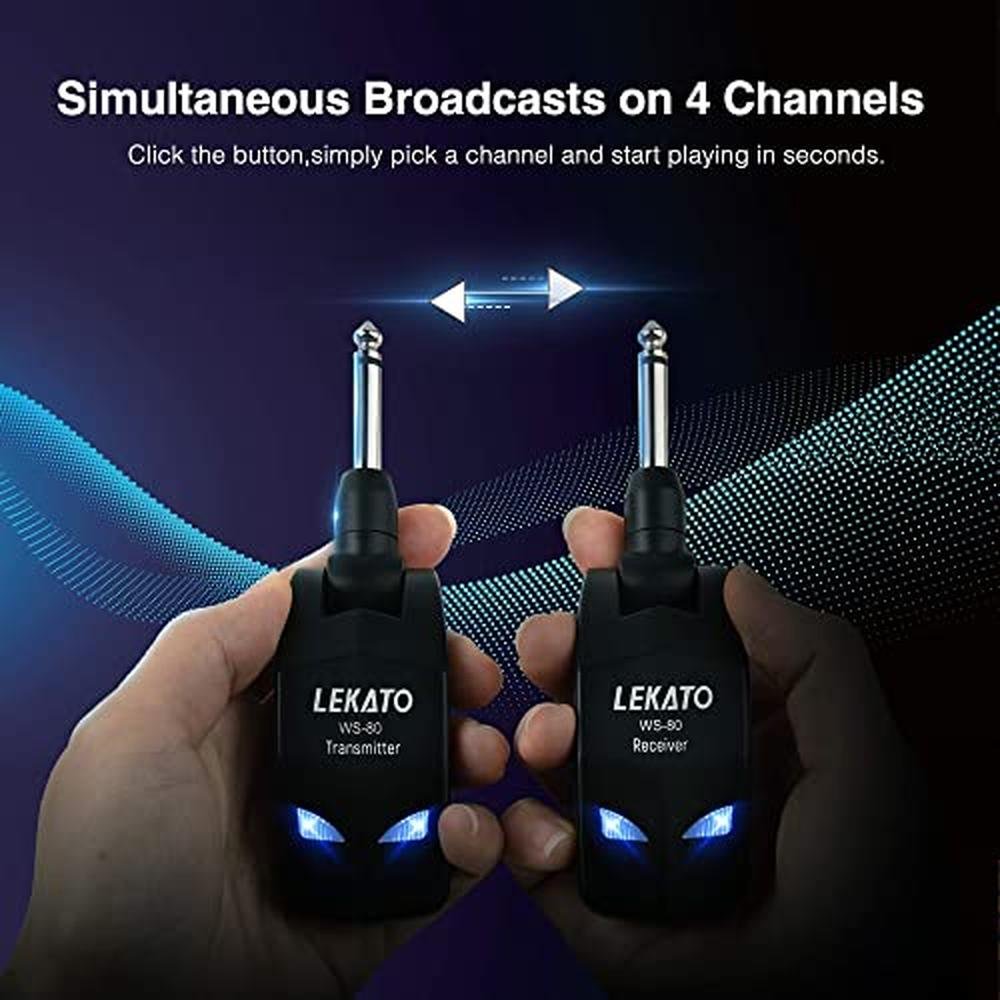 Guitar System: LEKATO Wireless 2.4GHz Audio Transmitter – In Use