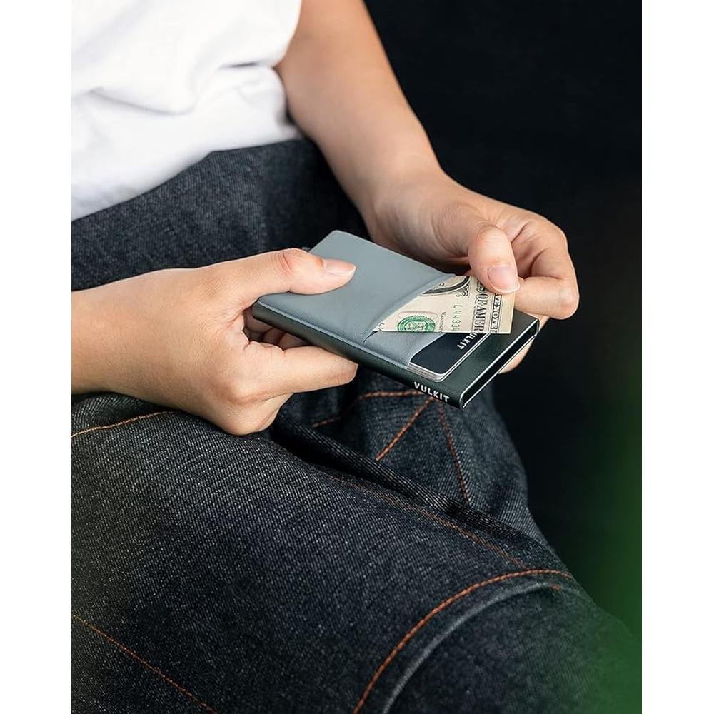 Vulkit Holder: Vulkit Card Holder with Money Pocket Pop-up – In Use