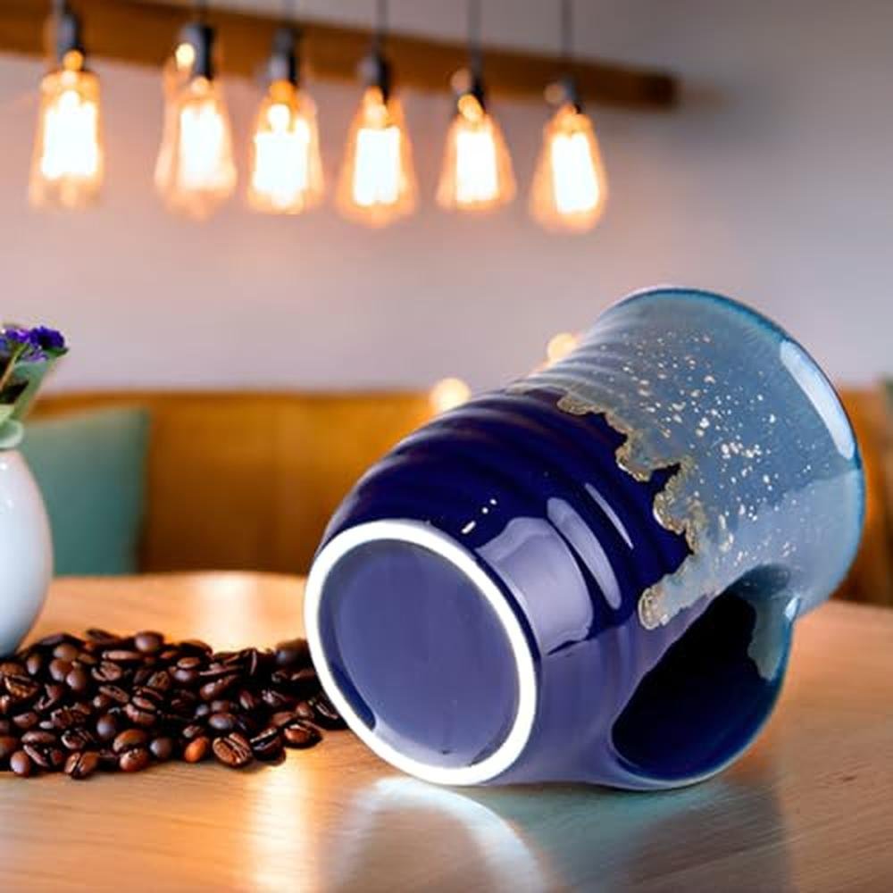 Oojdzoo Hand Warmer Mug: Premium Handmade Pottery – Side View