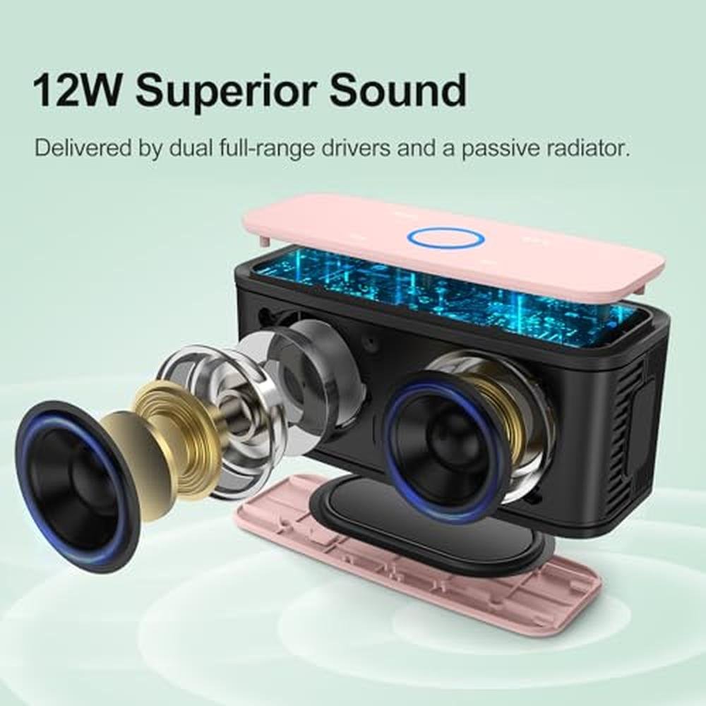 DOSS SoundBox Touch: Wireless Bluetooth Speaker with 12W HD – Side View