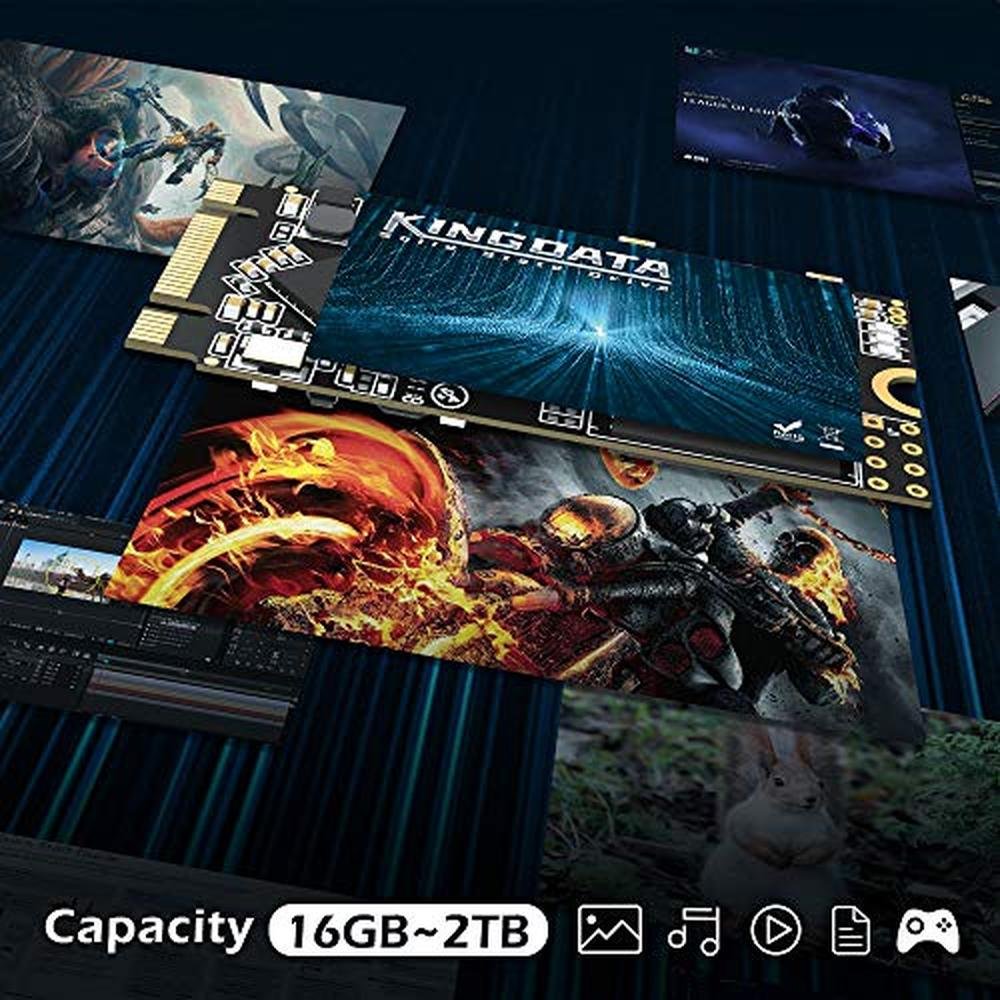 2242 64GB: KINGDATA SSD M.2 2242 High-Performance Internal – Side View