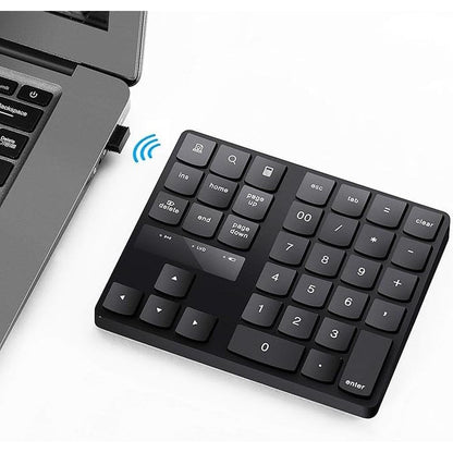 Numeric Keypad: 35 Keys Portable USB Wireless Numeric – Front View