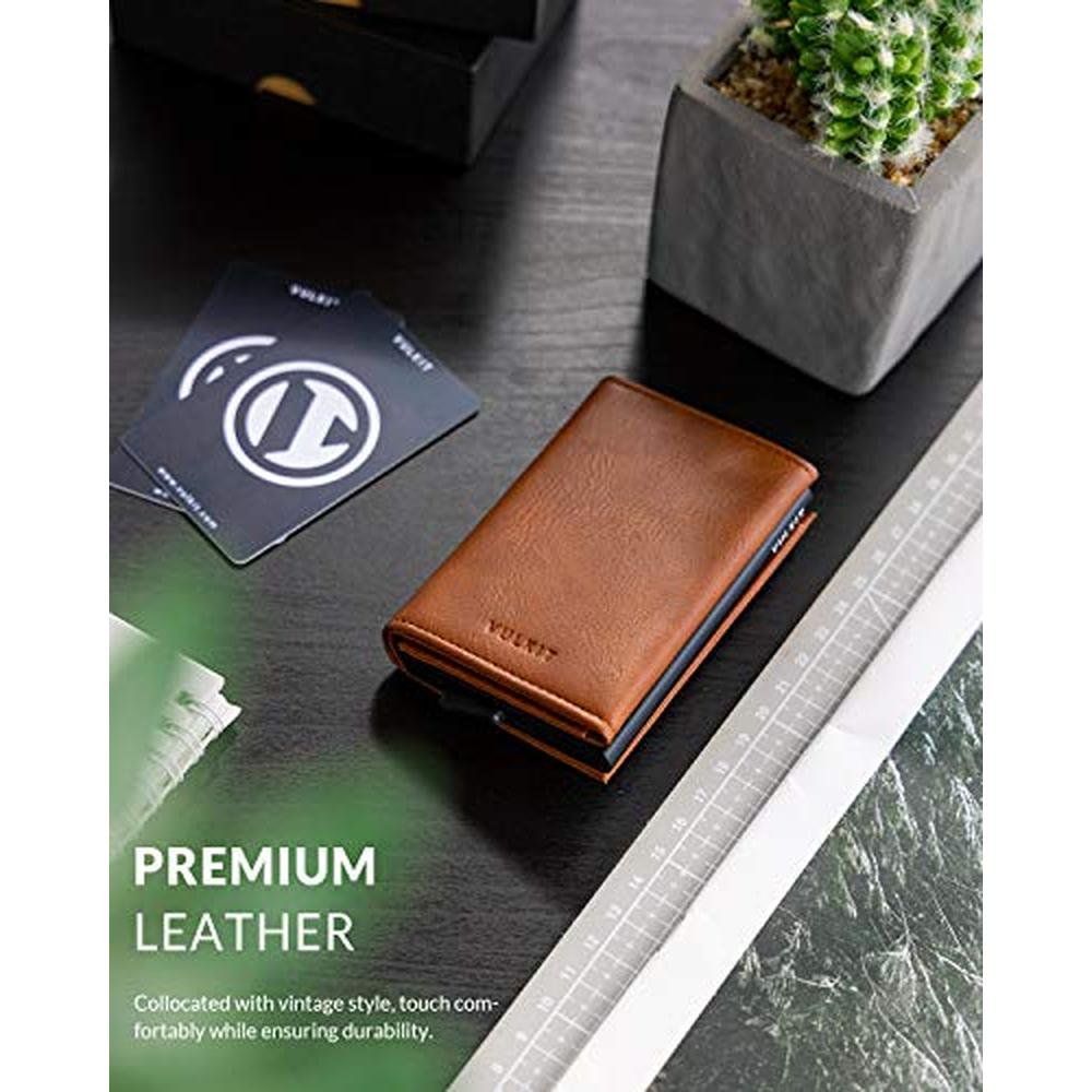 Vulkit Wallet: VULKIT Pop up Wallet Genuine Leather RFID – Packaging