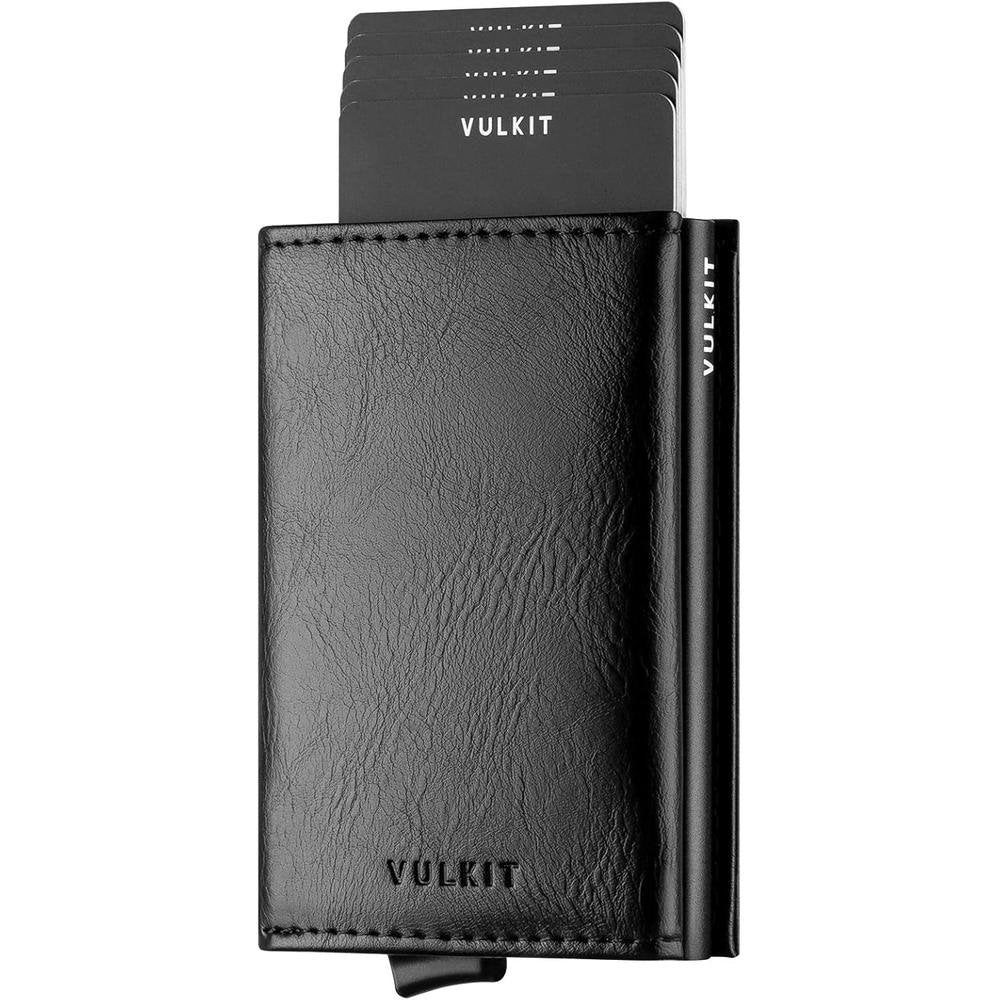Vulkit Credit Card Holder: VULKIT Leather Bifold Pop-up – Front View