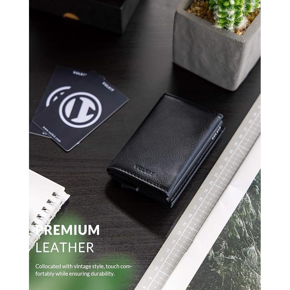 Vulkit Credit Card Holder: VULKIT Leather Bifold Pop-up – Packaging