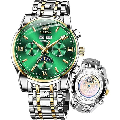 Men Watches: Olevs Automatic Self-Winding Watches for Men – Front View