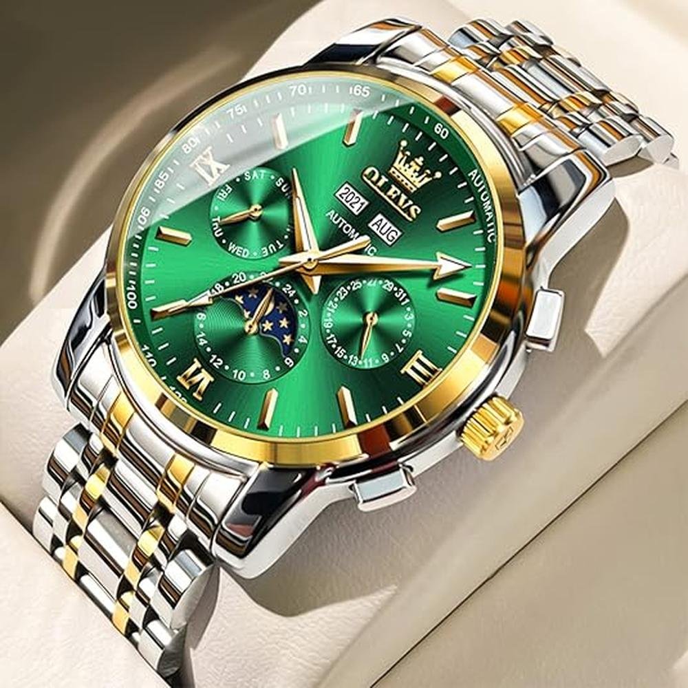 Men Watches: Olevs Automatic Self-Winding Watches for Men – Side View