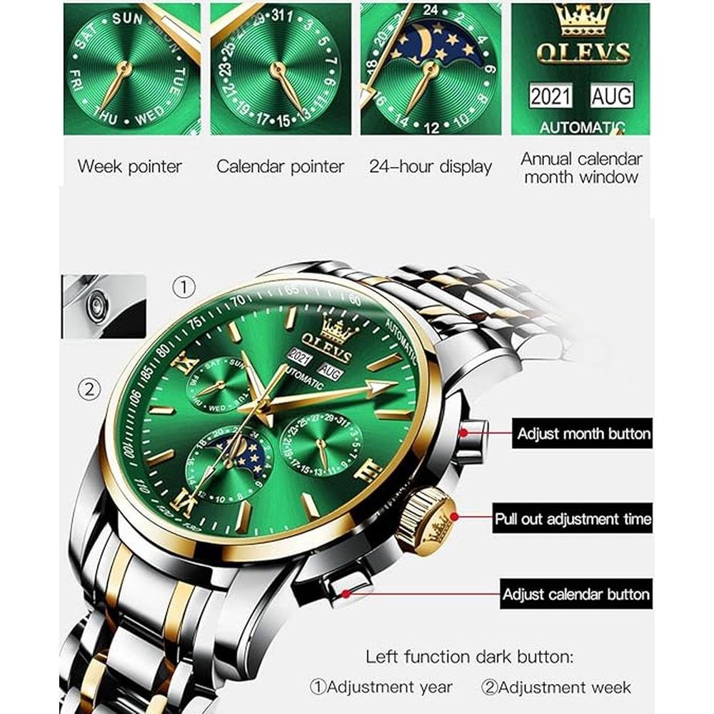 Men Watches: Olevs Automatic Self-Winding Watches for Men – Packaging